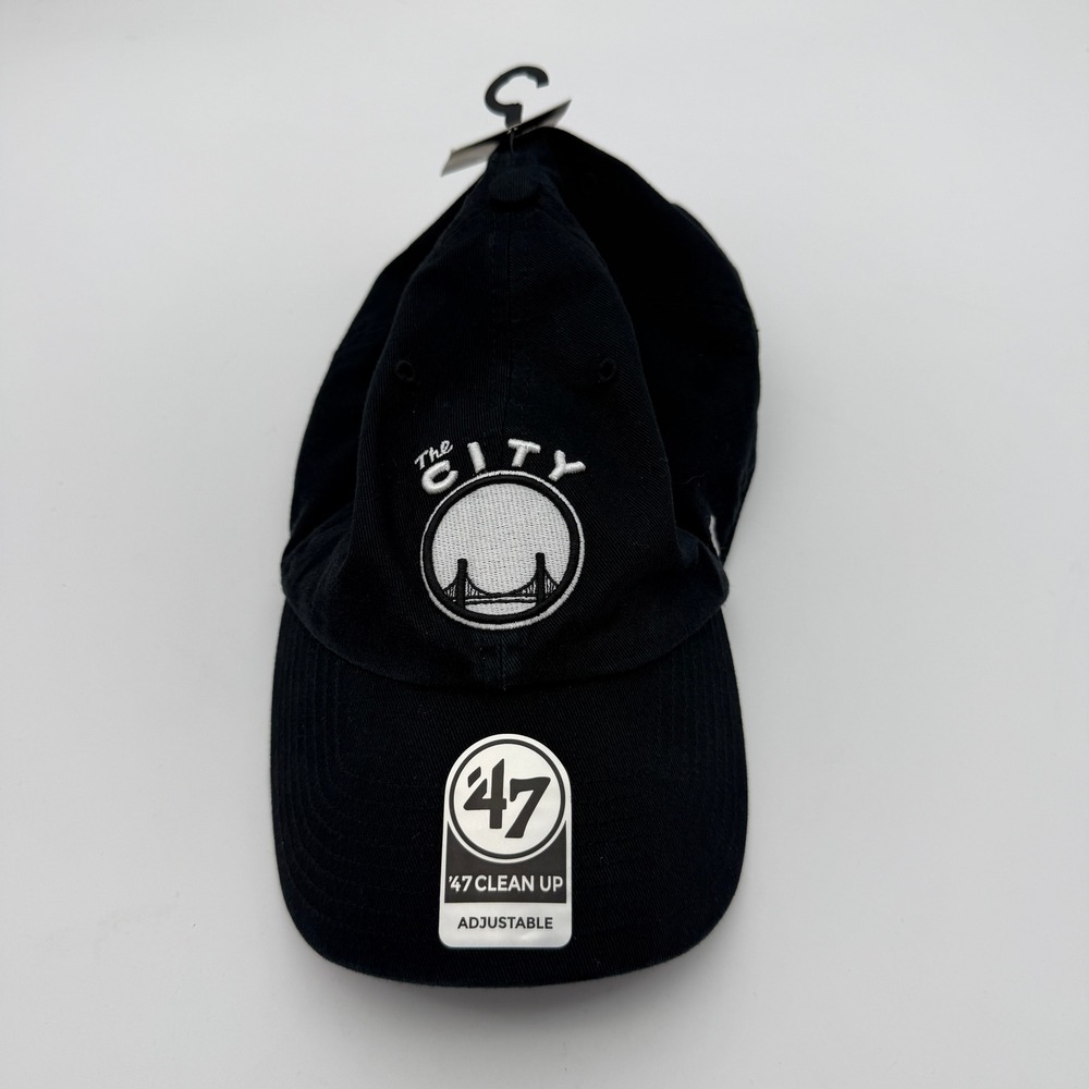 47 Brand Golden State Warriors The City Clean Up Hat NBA Hardwood Classics Black